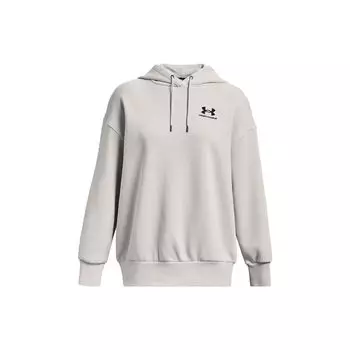 Under Armour Свитшот свободного кроя с капюшоном и длинными рукавами, женские топы, цвет Off-White 1379495-114 S