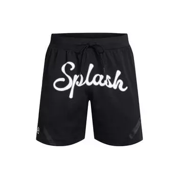 Under Armour Свободные спортивные шорты Curry Mesh со шнуровкой и принтом в виде букв, мужские брюки, черные 1383374-001 XL