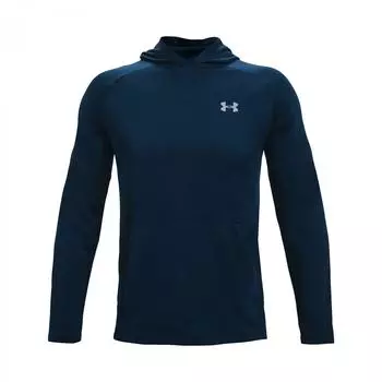 Under Armour Tech 2.0 Hooded Pullover Comfortable Long Sleeve Sweatshirt Men sweatshirt Academy-Blue Modern-Gray 1328703-409 S
