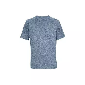 Under Armour Tech 2.0 Training Sports Быстросохнущая свободная футболка с короткими рукавами Мужские топы Серый Синий 1326413-409 M