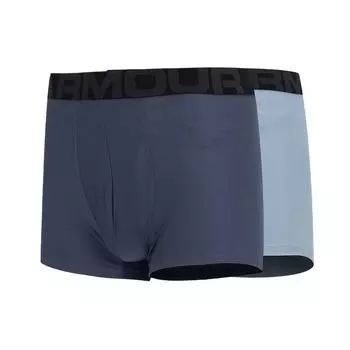 Under Armour Tech 3 в 2 упаковках с буквенным принтом, дышащие спортивные шорты-боксеры для мужчин, темно-серые, светло-серые 1363618-044 S