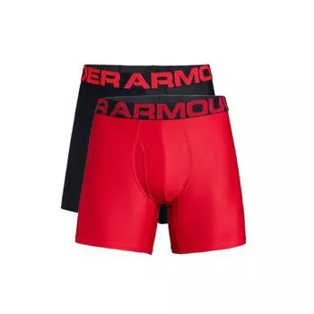 Under Armour Tech Boxerjock 6 Inch Underwear 2 Pack Men Underwear Red 1327415-600 XXL