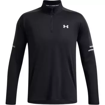 Under Armour Tech Brand Logo 1/4 Zip Training Long Sleeve Hoodie Men hoodies Black 1385977-002 L