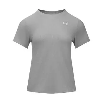 Under Armour Техническая футболка с коротким рукавом и круглым вырезом свободного кроя женская топы современный серый 1389852-011 XS