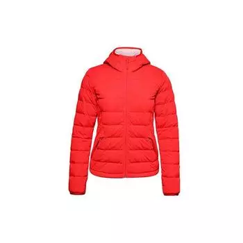 Under Armour Теплый однотонный пуховик с капюшоном Женская верхняя одежда арбузно-красный 1355833-628 M