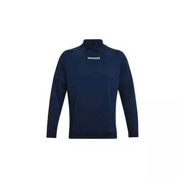 Under Armour Terry Evolution Letter Logo Print Casual Breathable Training Sweatshirt Men sweatshirt Dark-Blue 1366482-408 M