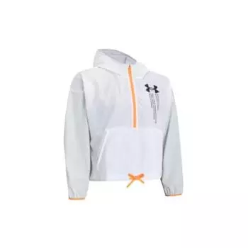 Under Armour Тканая куртка с капюшоном с однотонным принтом Женская верхняя одежда Белый 1377550-100 L