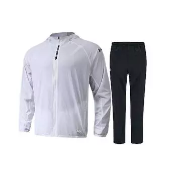 Under Armour Тканая куртка с твердым логотипом и длинные брюки средней посадки, повседневный спортивный комплект для мужчин 22500405-100+21600709-001 L