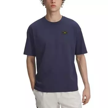 Under Armour Тканая серия Этикетка Тяжелая Модная Повседневная Футболка с коротким рукавом Мужские топы 6005668-403 XL