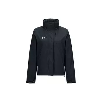 Under Armour Тканая тренировочная повседневная куртка с воротником-стойкой, женская куртка, черная 21600410-001 M