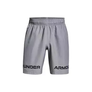 Under Armour Тканые графические буквы с принтом эластичный пояс повседневные шорты мужские шорты сталь 1361433-035 M