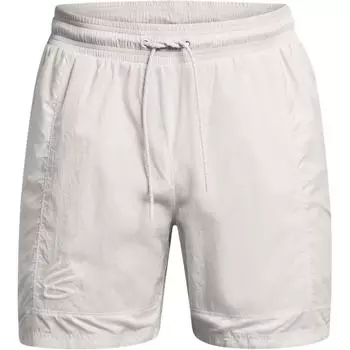 Under Armour Тканые однотонные свободные спортивные шорты Curry со средней талией, мужские брюки, белый, серый 1383373-114 XXL