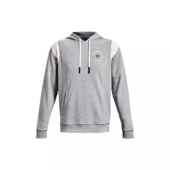 Under Armour Толстовка флисовая с капюшоном и узором-логотипом, мужская, серая 1373829-035 XL