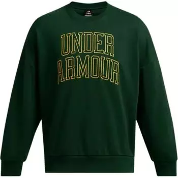 Under Armour Толстовка Icon Heavyweight Terry Crewneck мужская толстовка Forest-Green 1386548-301 XL