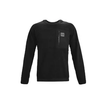Under Armour Толстовка Mission Boucle Crew Neck Training с карманом на молнии спереди, мужская толстовка, черная 1366093-001 L