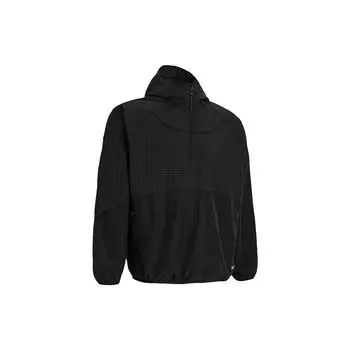 Under Armour Толстовка мужская Rush Solid с капюшоном и застежкой-молнией на 1/2, черная 1379678-001 L