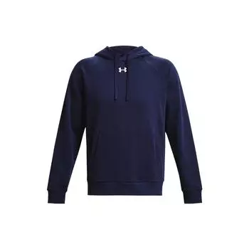 Under Armour Толстовка Rival из флиса с принтом логотипа бренда, мужские толстовки с капюшоном, темно-синие 1379757-410 M