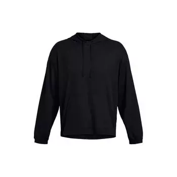 Under Armour Толстовка Rival Waffle Hoodie Solid Color Loose Fit Pullover Long Sleeve Hoodie Men Hoodies Black 1383108-001 XL