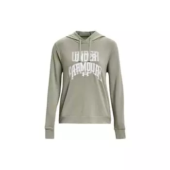Under Armour Толстовка с капюшоном и длинным рукавом с надписью Женская толстовка зеленая 1379610-504 S