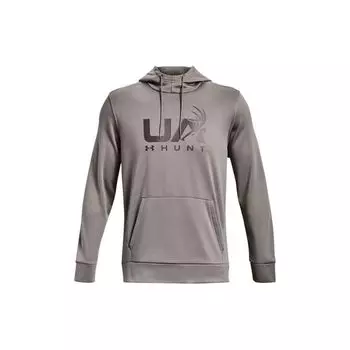 Under Armour Толстовка с капюшоном из флиса с принтом букв, спортивная охота, мужская, серая 1375114-294 XXL