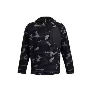 Under Armour Толстовка с капюшоном из микрофлиса с камуфляжным принтом, карманом на молнии с длинным рукавом, мужские толстовки с капюшоном, черная 1378982-001 L