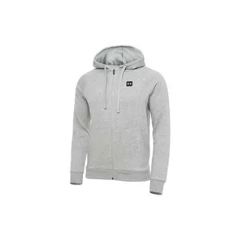 Under Armour Толстовка с капюшоном на молнии с логотипом и флисовой подкладкой, мужская, серая 1357111-011 XXL