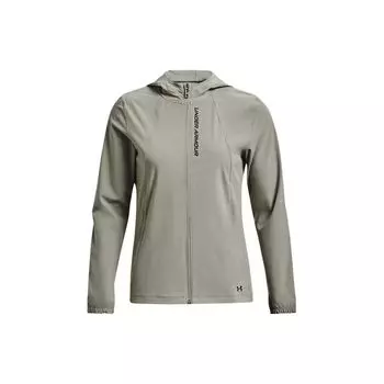 Under Armour Толстовка с капюшоном на молнии с буквенным принтом, женская куртка серая 1377043-504 M
