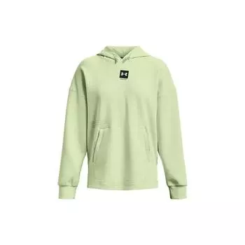 Under Armour Толстовка с капюшоном, однотонная, женская, цвет зеленый 1374117-369 S