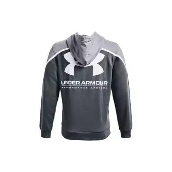 Under Armour Толстовка с капюшоном Rival Amp Color Block Fleece для тренировок Мужская толстовка Персиковый Серый 1357090-012 L