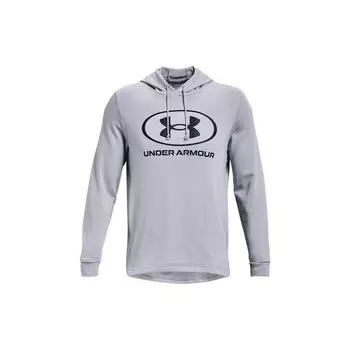 Under Armour Rival Толстовка с капюшоном с принтом большого логотипа спереди Мужские толстовки Серый 1369470-011 L