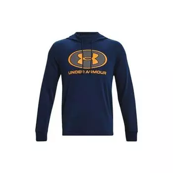 Мужские толстовки с капюшоном Under Armour Rival Front с большим логотипом, синие 1369470-408 L