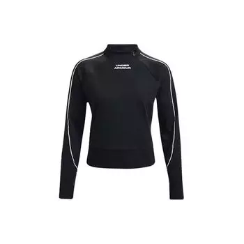 Under Armour Толстовка с капюшоном Rush Coldgear Logo Printed Training, женская, черная 1365724-001 M