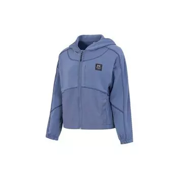 Under Armour Толстовка с капюшоном Rush Fleece Fz, однотонная спортивная повседневная ветровка, женская толстовка с капюшоном, фиолетовая 1374103-767 S