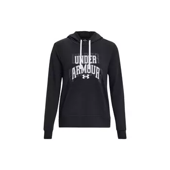 Under Armour Толстовка с капюшоном с надписью и длинным рукавом, женская толстовка, черная 1379610-001 S