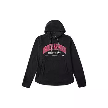 Under Armour Толстовка с капюшоном с принтом букв, спортивная, повседневная, американская, мужская, черная 1370354-001 M