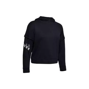 Under Armour Толстовка Terry Training Hoodie Женская толстовка с капюшоном черная 1351806-001 M