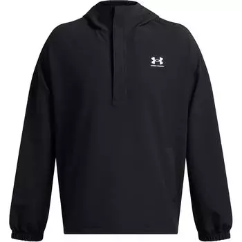 Under Armour Толстовка Vibe Stormshell с капюшоном и маленьким логотипом, с заниженной линией плеч, с длинным рукавом, мужская толстовка, черная 1386575-001 3XL