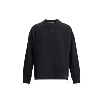 Under Armour Толстовка женская тренировочная из цельного флиса Crew, черная 1379773-001 M