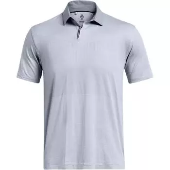 Under Armour Tour Tips Полосатая рубашка поло с коротким рукавом из пике для гольфа, мужские рубашки поло, сталь 1383422-035 M