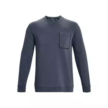 Under Armour Tour Tips Solid Color Crew Neck Golf Sweatshirt Men Sweatshirt Gray 1379735-044 XL