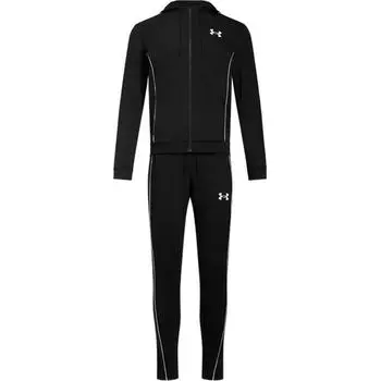 Under Armour Tracksuit Logo Hooded Long Sleeve Top Slim Comfortable Fashion Long Pants Casual Sports Set Men Tracksuits Black 1390152-001 L