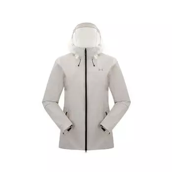 Under Armour Trail Running Series Hooded Zip Long Sleeve Waterproof Windproof Breathable Durable Lightweight Rain Jacket Women jackets 15224214-0111 S