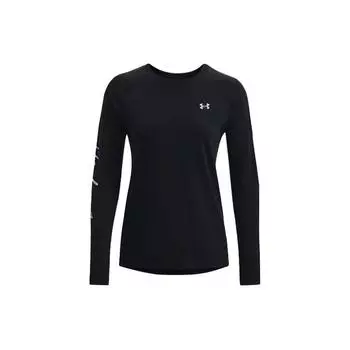 Under Armour Тренировочная футболка с круглым вырезом и графическим принтом, женская, черная 1366864-001 XS