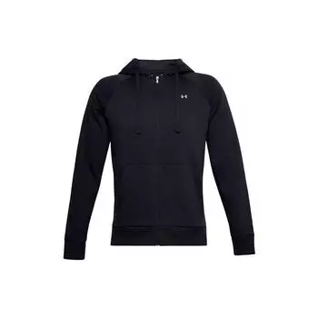 Under Armour Тренировочная флисовая теплая толстовка с капюшоном на молнии для мужчин, черная 1357111-001 M