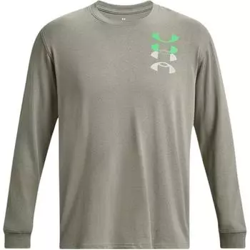 Under Armour Тренировочная футболка с длинным рукавом и графическим принтом Anywhere Back Logo, мужские топы, зеленая 1381044-504 S