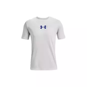 Under Armour Тренировочная футболка с круглым вырезом и большим логотипом, мужская футболка, серая 1371264-014 XL