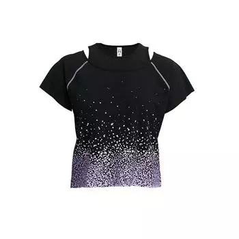 Under Armour Тренировочная футболка с принтом Hollow Element, женские топы, черная 1365284-001 S