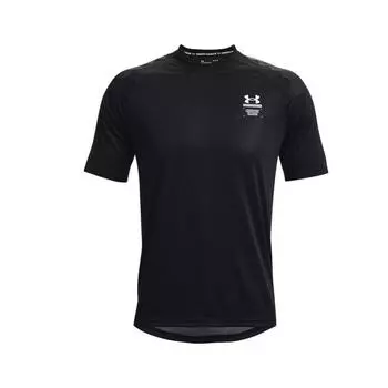 Under Armour Armour Logo Printed Training T-shirt Men Tops Black 1372607-001 M