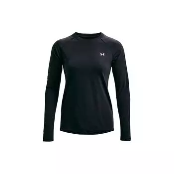Under Armour Тренировочная графическая футболка с круглым вырезом, принтованным логотипом и длинным рукавом, женский топ, ночной пурпурный 1370761-590 L