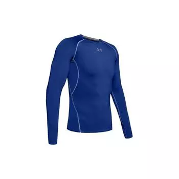 Under Armour Тренировочная компрессионная рубашка с длинным рукавом для мужчин, цвет синий 1257471-400 S